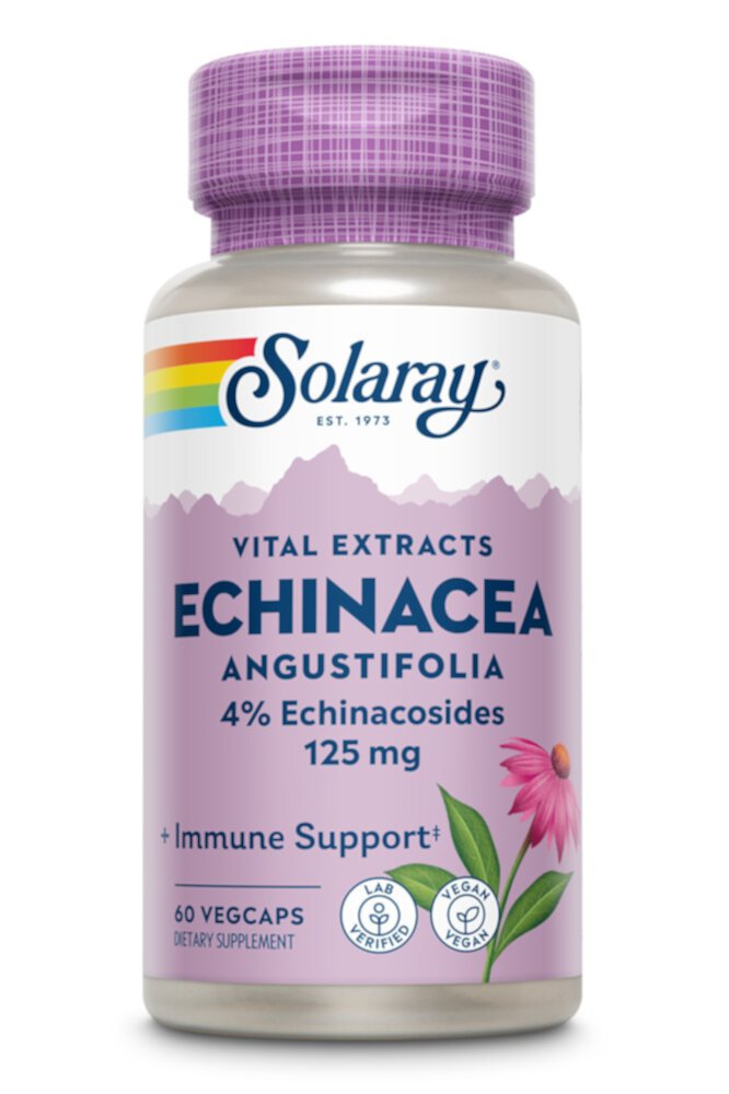 Echinacea Angustifolia Extract -- 125 mg - 60 Capsules (Капсулы) Solaray