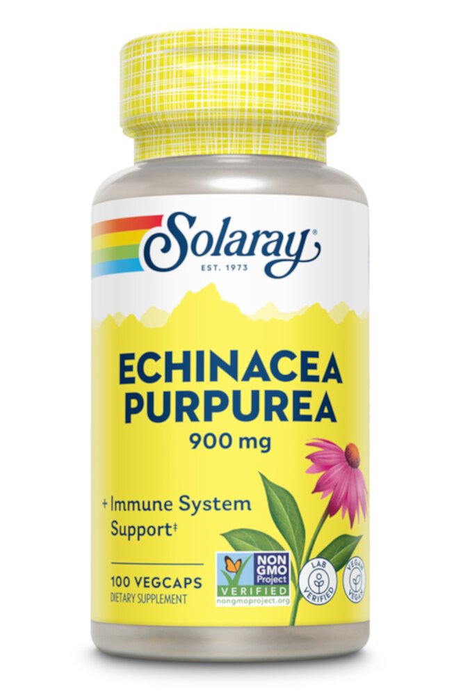 Echinacea Purpurea -- 900 mg - 100 VegCaps Solaray