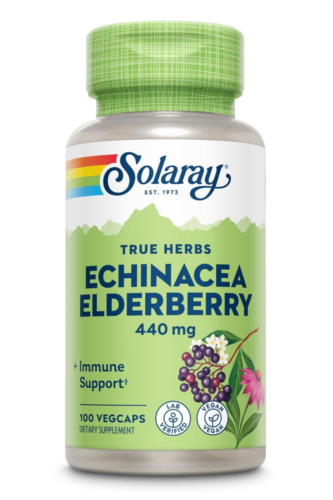 Solaray Echinacea Elderberry - 440 мг - 100 растительных капсул Solaray