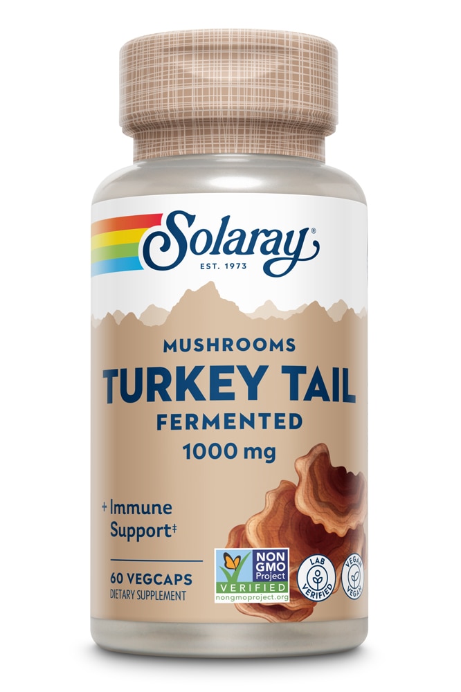 Fermented Turkey Tail Mushrooms -- 1000 mg - 60 VegCaps Solaray