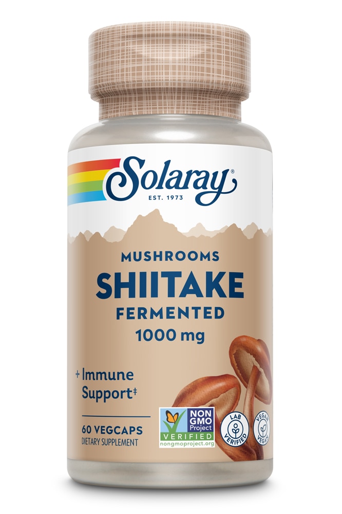 Fermented Shiitake Mushrooms -- 1000 mg - 60 VegCaps Solaray