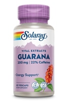 Гуарана - 200 мг - 60 растительных капсул Solaray