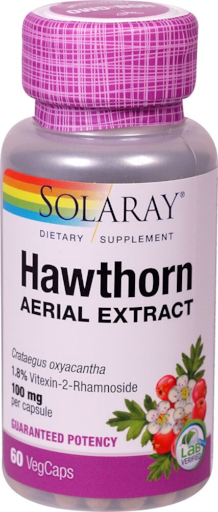 Hawthorn Extract -- 100 mg - 60 VegCaps Solaray