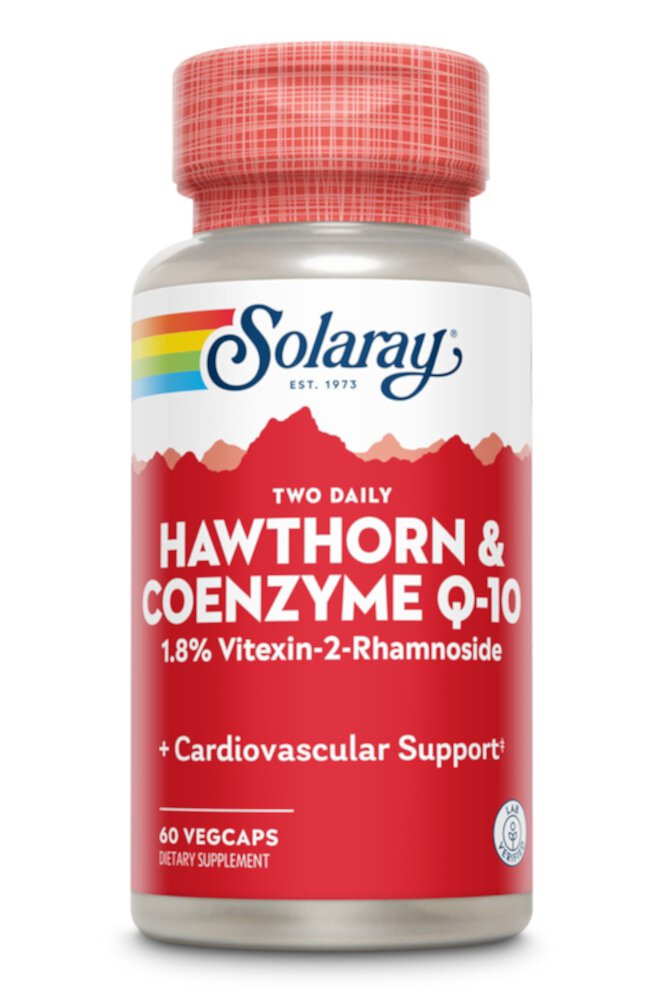 Hawthorn and Coenzyme Q10 Two Daily -- 60 Capsules (Капсулы) Solaray