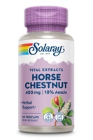 Экстракт семян конского каштана Solaray - 400 мг - 60 растительных капсул Solaray