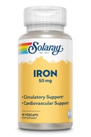 Solaray Iron — 50 мг — 60 растительных капсул Solaray