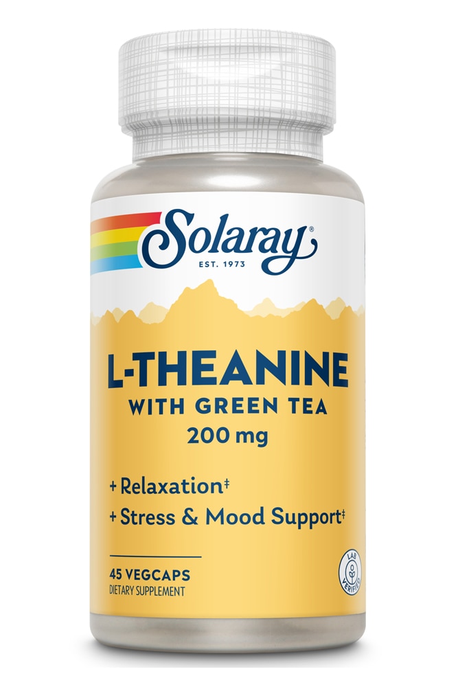 L-Theanine -- 200 mg - 45 VegCaps Solaray