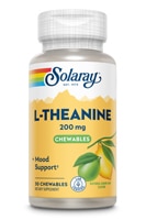 Жевательная таблетка Solaray L-Theanine с лимоном и лаймом — 200 мг — 30 жевательных таблеток Solaray