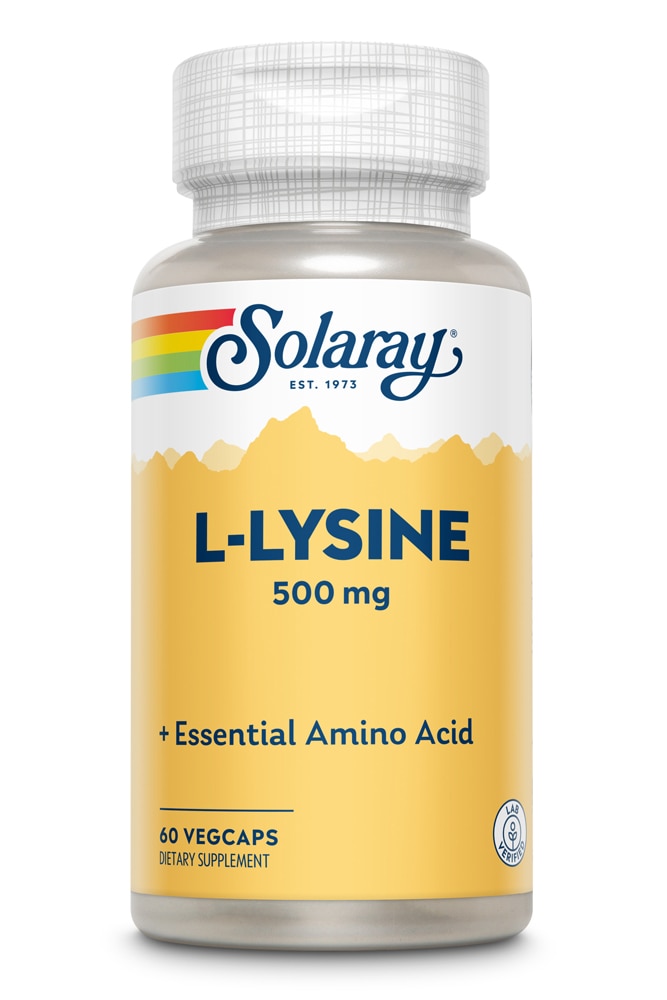 L-лизин Solaray — 500 мг — 60 растительных капсул Solaray