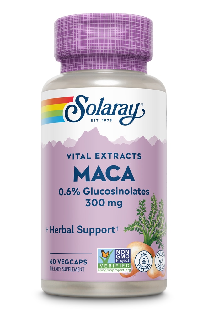 Экстракт корня мака — 300 мг — 60 растительных капсул Solaray