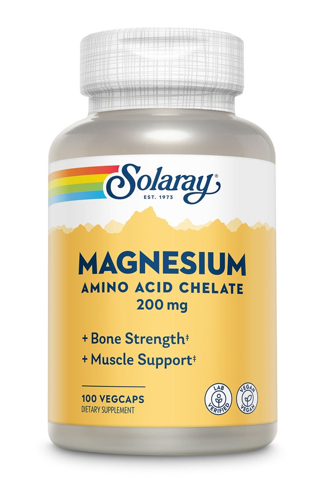 Magnesium -- 200 mg - 100 VegCaps Solaray