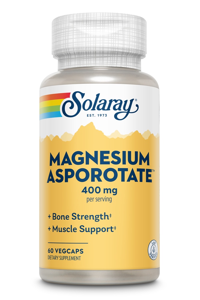 Solaray Magnesium Asporotate™ — 200 мг — 60 растительных капсул Solaray