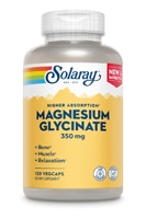 Глицинат магния Solaray — 350 мг — 120 растительных капсул Solaray