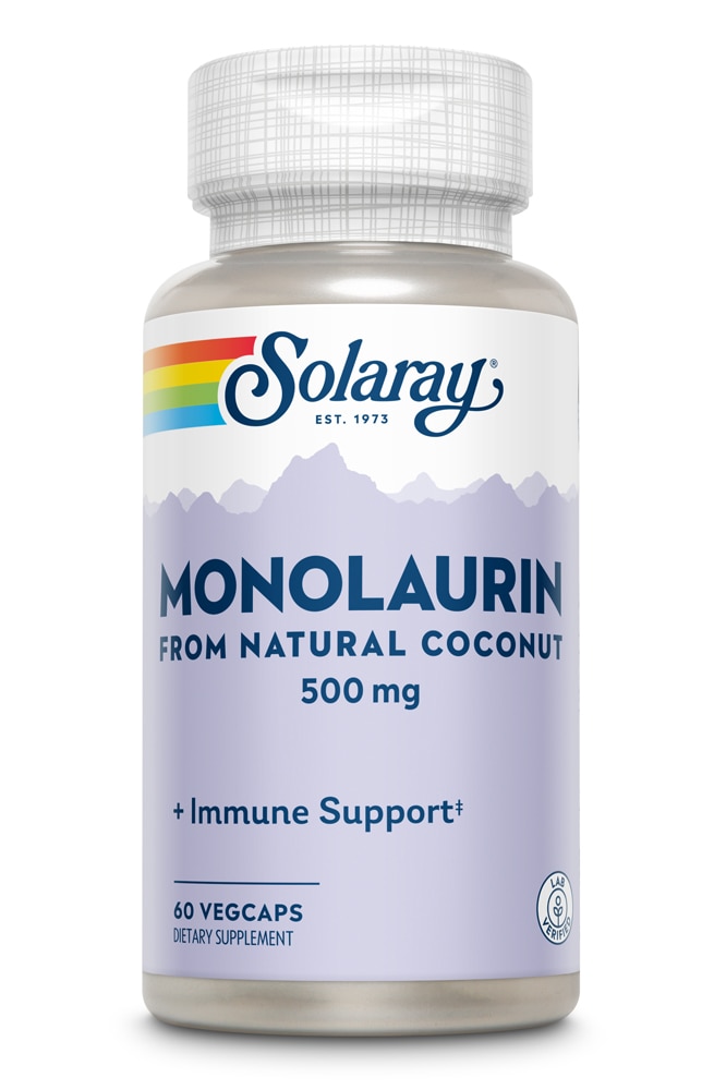 Монолаурин -- 500 мг -- 60 вегетарианских капсул Solaray