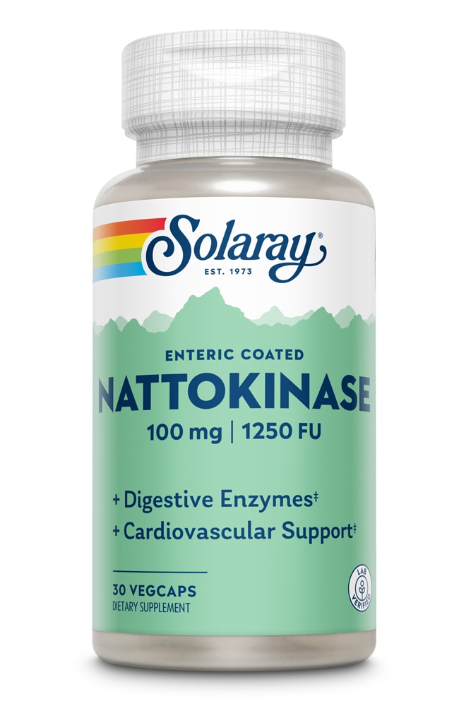 Solaray Nattokinase -- 100 мг -- 30 растительных капсул Solaray