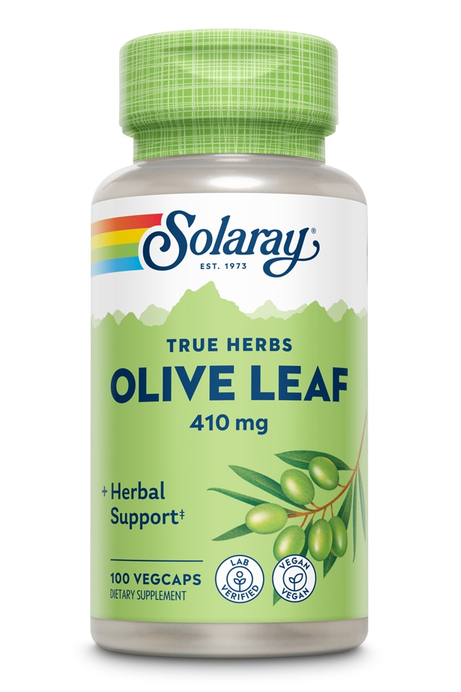 Оливковый лист — 410 мг — 100 растительных капсул Solaray