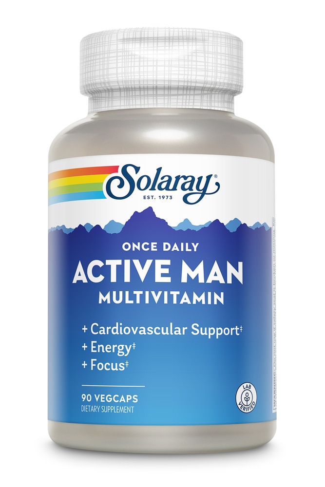 Solaray Мультивитамины для активных мужчин, принимаемые один раз в день, 90 растительных капсул Solaray