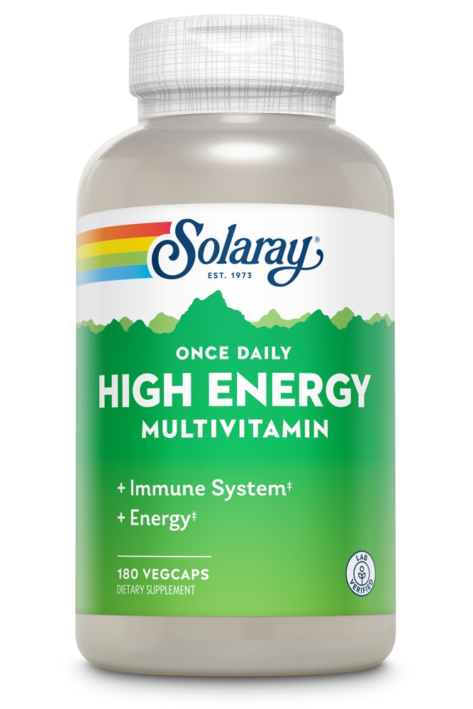 Solaray Once Daily High Energy Multi-Vita-Min™ -- 180 вегетарианских капсул Solaray