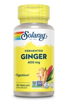 Органически выращенный ферментированный имбирь Solaray — 400 мг — 100 капсул с растительной оболочкой Solaray