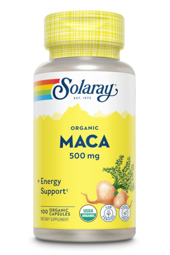 Organically Grown Maca -- 500 mg - 100 VegCaps Solaray