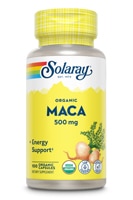 Органически выращенная мака — 500 мг — 100 растительных капсул Solaray