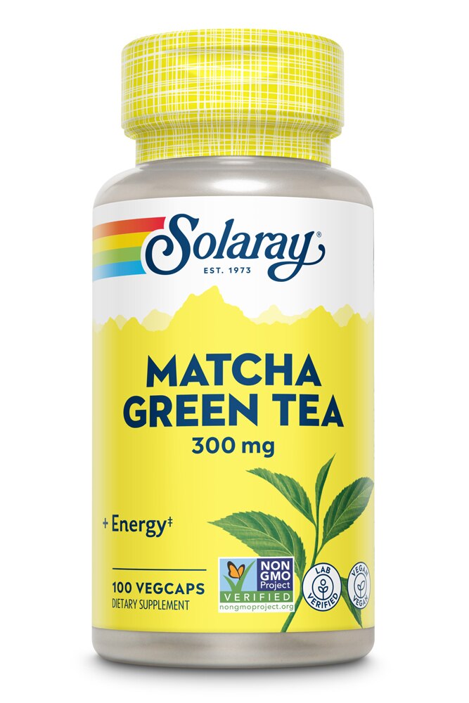 Органически выращенный лист зеленого чая маття Solaray - 300 мг - 100 растительных капсул Solaray