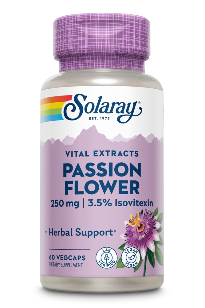 Passion Flower Extract -- 250 mg - 60 VegCaps Solaray