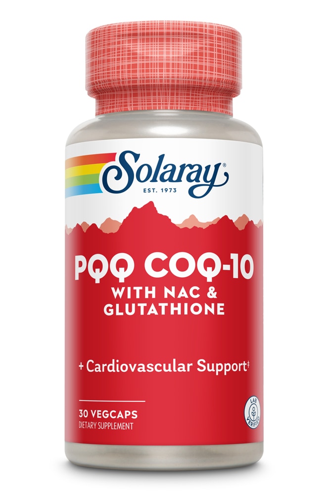 PQQ & CoQ-10 с NAC & Глутатионом - 30 растительных капсул - Solaray Solaray