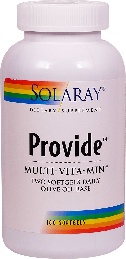 Solaray Provide™ Multi-Vita-Min™ -- 180 гелевых капсул Solaray