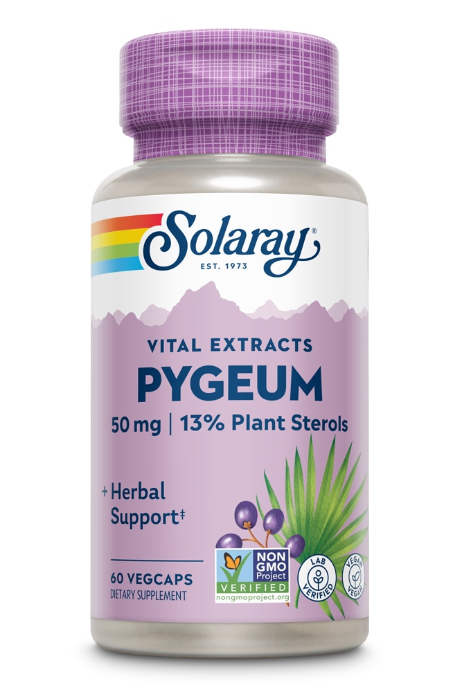 Экстракт коры Solaray Pygeum Africanum — 50 мг — 60 растительных капсул Solaray