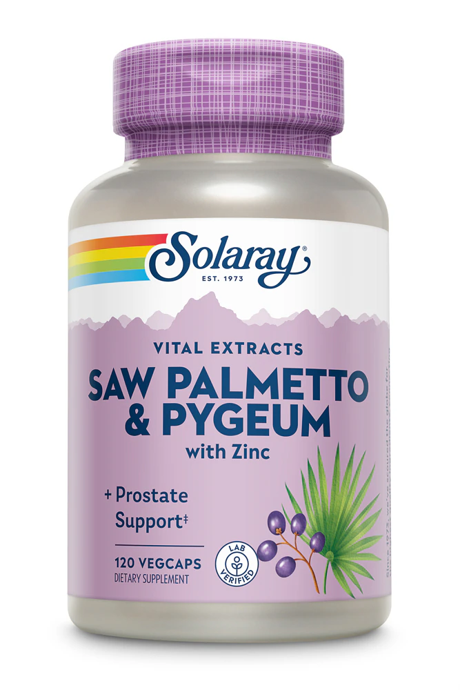 Pygeum and Saw Palmetto -- 120 Vegetarian Capsules (Вегетарианские капсулы) Solaray