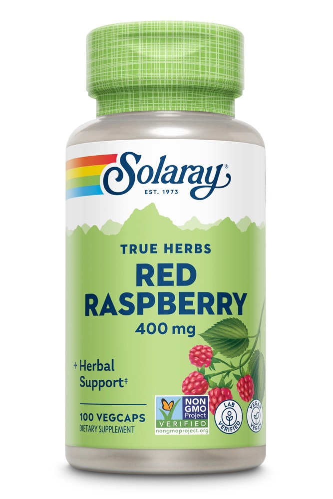 Red Raspberry Leaves -- 400 mg - 100 Capsules (Капсулы) Solaray