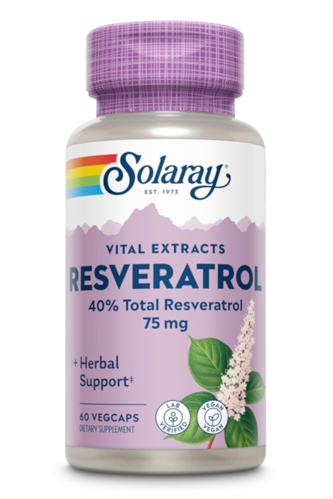 Solaray ресвератрол -- 60 вегетарианских капсул Solaray