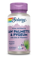 Saw Palmetto and Pygeum -- 30 Softgels (Мягкие капсулы) Solaray