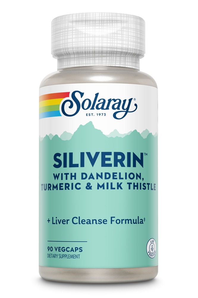 Solaray Siliverin™ с одуванчиком, куркумой и расторопшей – 90 растительных капсул Solaray