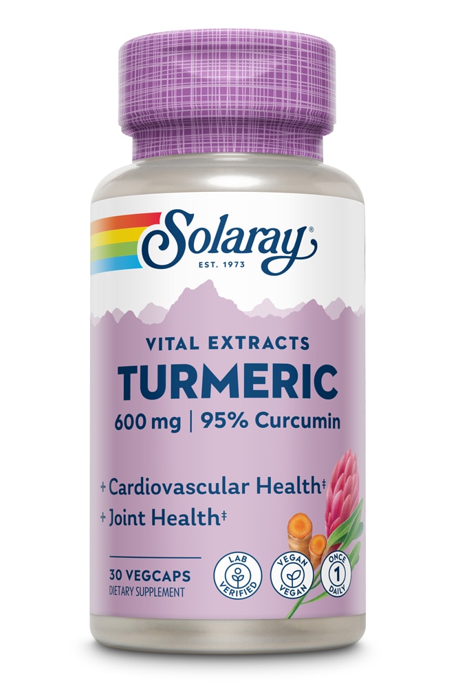 Куркума Solaray — 600 мг — 30 растительных капсул Solaray