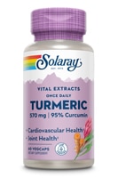 Экстракт корня куркумы Solaray один раз в день — 600 мг — 60 растительных капсул Solaray