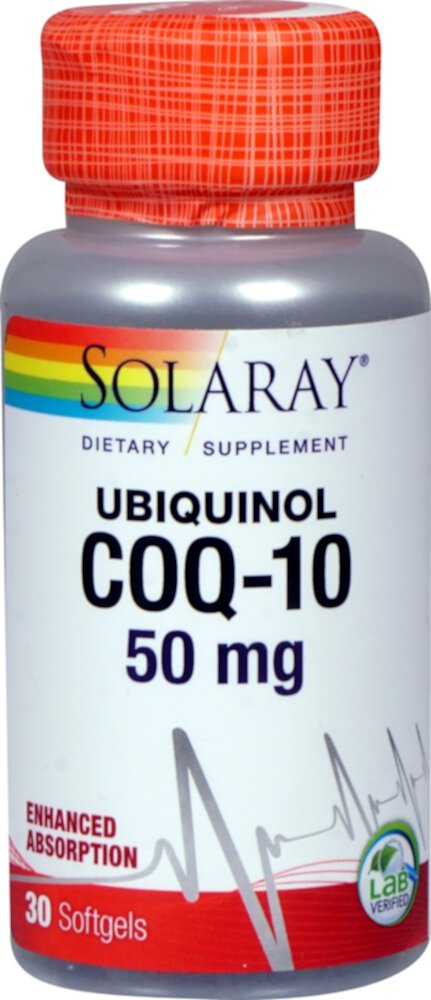 Пищевая добавка Solaray Ubiquinol COQ-10 — 50 мг — 30 мягких капсул Solaray