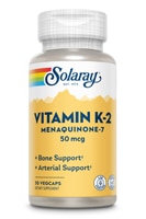 Solaray Витамин K-2 Менахинон-7 - 50 мкг - 30 растительных капсул Solaray