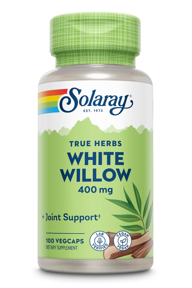 Solaray White Willow — 400 мг — 100 растительных капсул Solaray