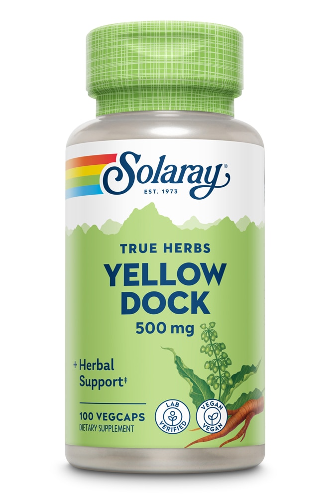 Yellow Dock -- 500 mg - 100 Capsules (Капсулы) Solaray