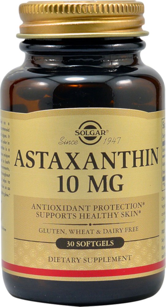 Астаксантин - 10 мг - 30 мягких капсул - Solgar Solgar