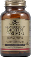 Biotin -- 1000 mcg - 250 Vegetable Capsules (Растительные капсулы) Solgar