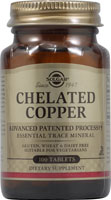 Chelated Copper -- 100 Tablets (Таблетки) Solgar