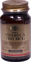 Solgar Сухой витамин А -- 1500 мкг -- 100 таблеток Solgar