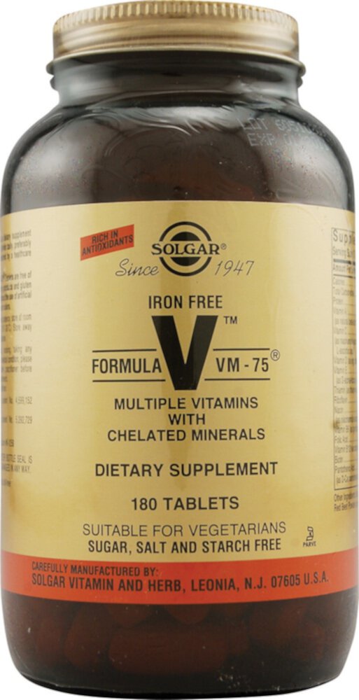 Формула VM-75 без железа - 180 таблеток - Solgar Solgar