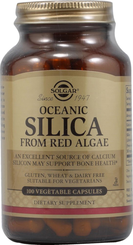 Oceanic Silica From Red Algae -- 100 Vegetable Capsules (Растительные капсулы) Solgar