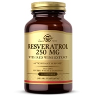 Solgar Ресвератрол с экстрактом красного вина — 250 мг — 60 капсул Solgar