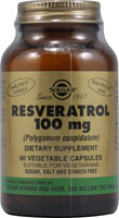 Solgar Ресвератрол -- 100 мг -- 60 растительных капсул Solgar