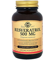 Solgar Ресвератрол -- 500 мг -- 30 растительных капсул Solgar
